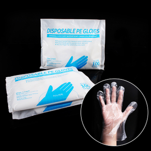 Luvas descartáveis ​​domésticas Luvas de limpeza à prova d'água Luvas PE de cozinha em sacos Proteção pessoal, limpeza, lavagem, luvas de plástico domésticas